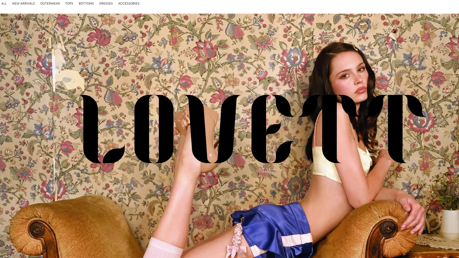 Lovett World fashion e-commerce website homepage